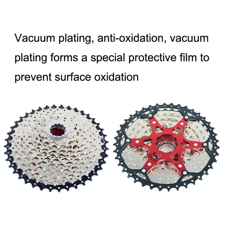 VG Sports Split Mountain Bike Lightweight Cassette Flywheel, Style: 11 Speed 42T (Silver) - Bicycle Chains & Rounds by VG Sports | Online Shopping UK | buy2fix