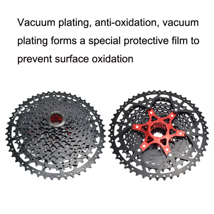 VG Sports Split Mountain Bike Lightweight Cassette Flywheel, Style: 10 Speed 50T (Black) - Bicycle Chains & Rounds by VG Sports | Online Shopping UK | buy2fix