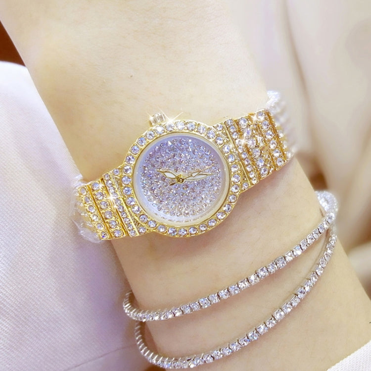 BS Bee Sister  FA1101 Women Chain Watch Starry Diamonds Wrist watch(Golden Diamonds Surface) - Alloy Watches by BS Bee Sister | Online Shopping UK | buy2fix