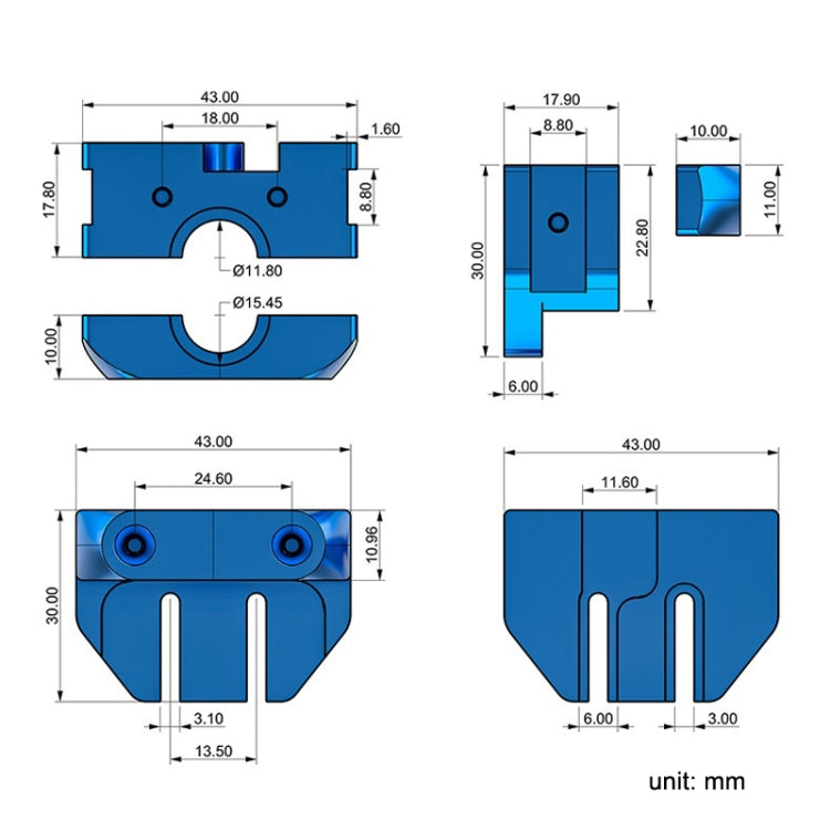 3D Printer Modified E3D V5/V6 Metal Clamp For ENDER 3/3S/PRO - Consumer Electronics by buy2fix | Online Shopping UK | buy2fix