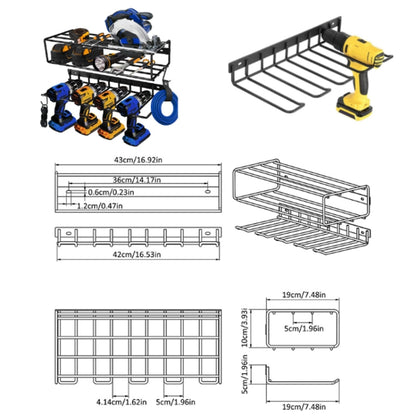 Wall Mounted Handheld Drill Tool Storage Rack, Specification: Complete set - Others by buy2fix | Online Shopping UK | buy2fix