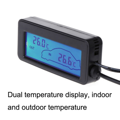 Car Inside and Outside Backlit Mini Digital Thermometer(Blue) - In Car by buy2fix | Online Shopping UK | buy2fix