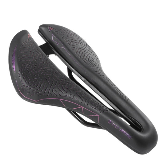 WEST BIKING Hollow Breathable Comfort Bicycle Saddle(Black Purple) - Outdoor & Sports by WEST BIKING | Online Shopping UK | buy2fix