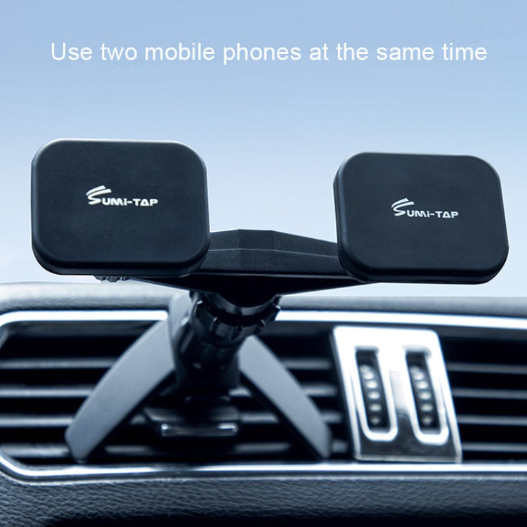 SUMITAP STH-S44Y Car Mobile Phone Double Head Magnetic Stand(Black) - Universal Car Holders by SUMITAP | Online Shopping UK | buy2fix