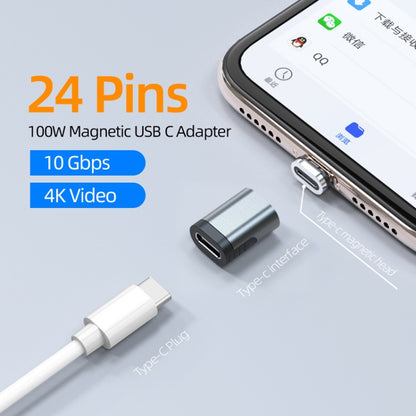 TZ28 PD 100W 24Pin Fast Charge Data and Video Transmission Type-C / USB-C Magnetic Adapter -  by buy2fix | Online Shopping UK | buy2fix