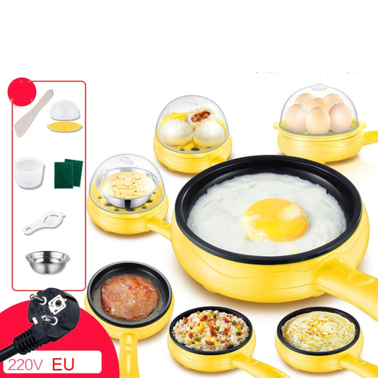 350W Electric Egg Omelette Cooker Frying Pan Steamer Cooker,EU Plug,Style: Double Layer Set Pink - Electric Skillets by buy2fix | Online Shopping UK | buy2fix