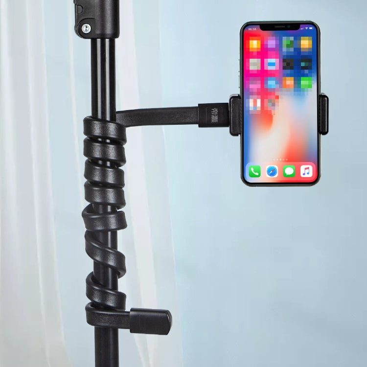 DiHao Bending Adjustment Hose Mobile Phone Live Broadcast Support(Hose+Double Hole Phone Clip) - Lazy Bracket by DiHao | Online Shopping UK | buy2fix