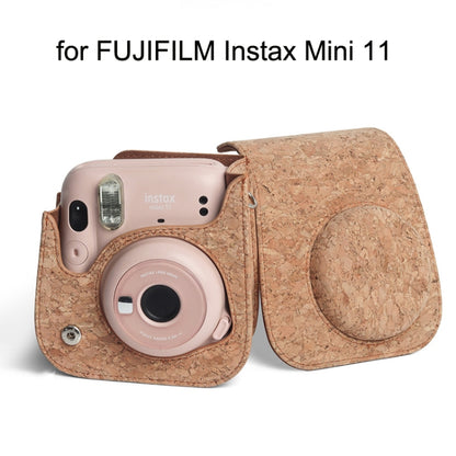 Cork Camera Bag Shoulder Bag Digital Photography Leather Case For FUJIFILM Instax Mini 11 - Camera Accessories by buy2fix | Online Shopping UK | buy2fix