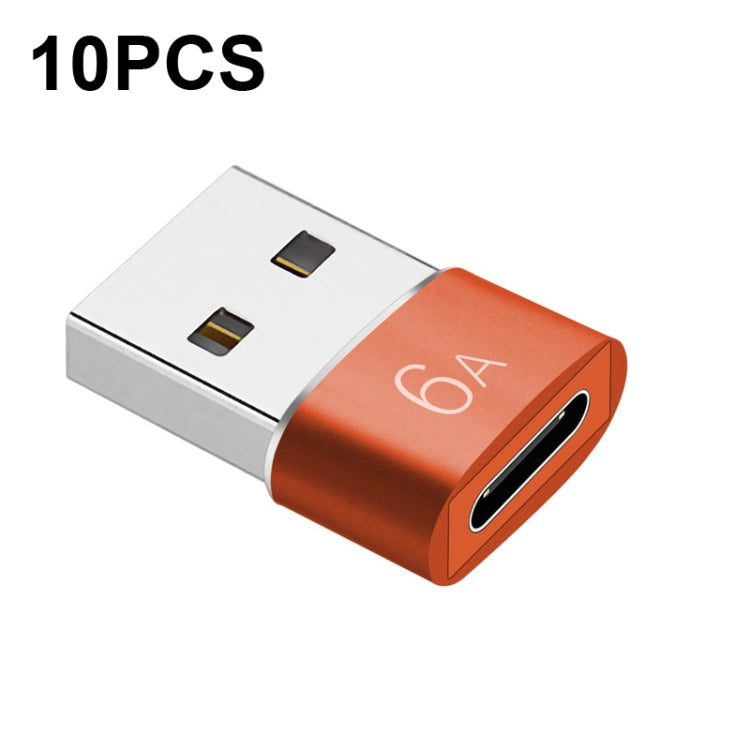 10 PCS HOWJIM HJ003 Type-C To USB3.0 Adapter Support Charging & Data Cable Transfer(Red) - Type-C Adapter by HOWJIM | Online Shopping UK | buy2fix