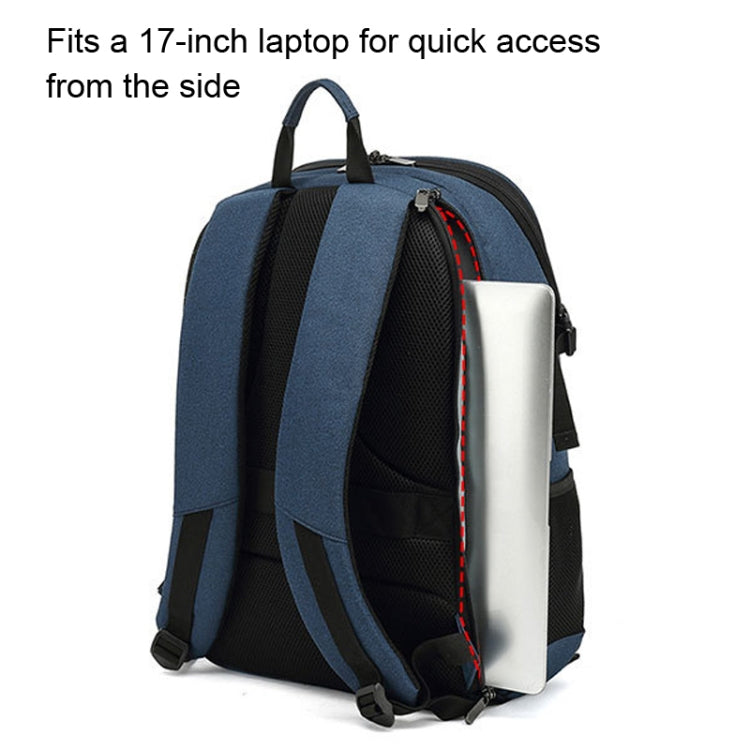 TONO LED Light SLR Digital Camera Backpack With USB Port(Blue) - Camera Accessories by TONO | Online Shopping UK | buy2fix