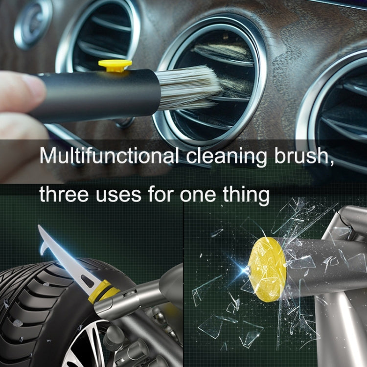 FH082 Car Air Conditioner Vent Multifunctional Cleaning Brush(Grey) - In Car by buy2fix | Online Shopping UK | buy2fix