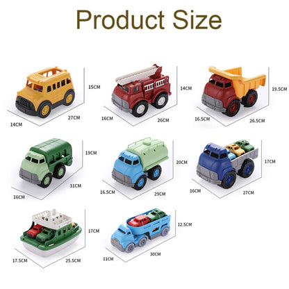 Children Simulation Engineering Fire Truck Puzzle Model Car, Spec: Dual-layer Carrier - Model Toys by buy2fix | Online Shopping UK | buy2fix