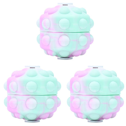 3 PCS Rotating Glowing Octagonal Silicone Ball Educational Toys, Specification: Not Glow(Pink Green) - Squeeze Toys by buy2fix | Online Shopping UK | buy2fix