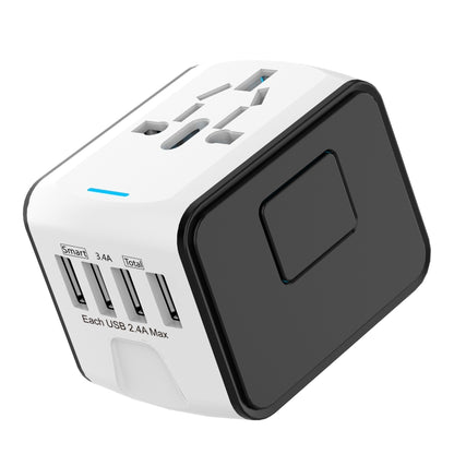 BMAX 199-04U Travel Multifunctional USB Converter 4 USB Universal Socket(White Black) - Extension Socket by BMAX | Online Shopping UK | buy2fix