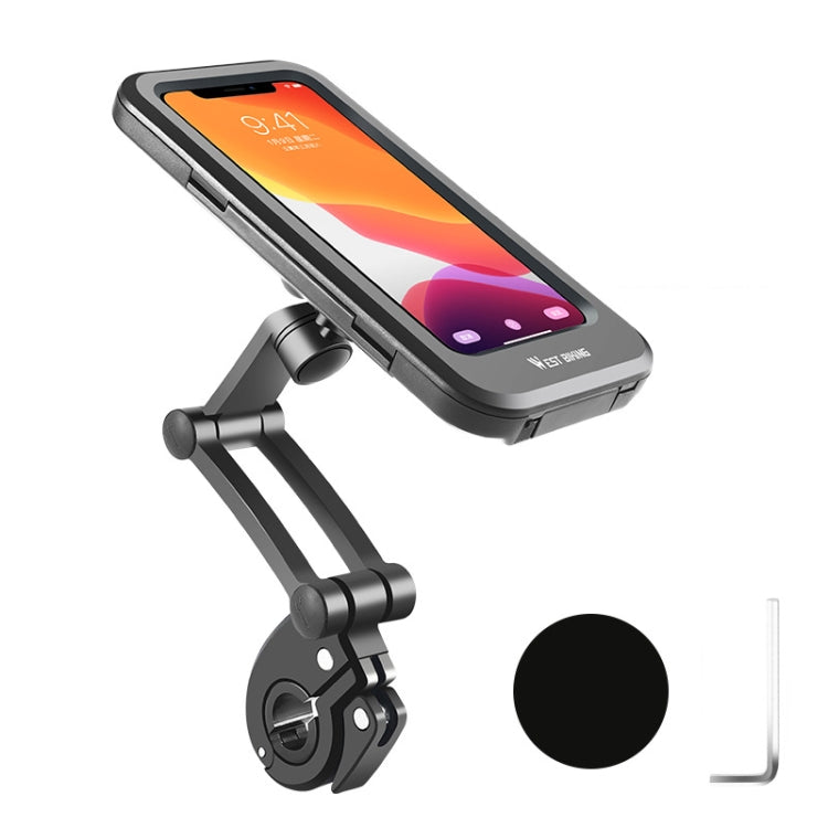 WEST BIKING Bicycle Riding Waterproof and Shockproof Phone Bracket, Style: Raise Handlebar - Holders by WEST BIKING | Online Shopping UK | buy2fix