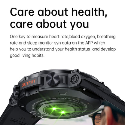 K56Pro 1.39 Inch Heart Rate/Blood Pressure/Blood Oxygen Monitoring Smart Calling Watch(Grey) - Smart Wear by buy2fix | Online Shopping UK | buy2fix