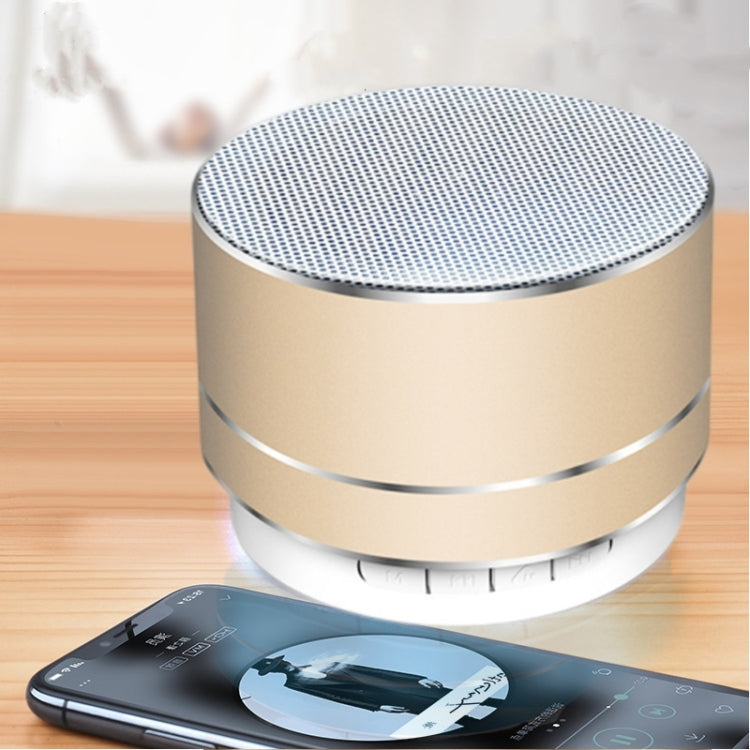 A10 Mini Metal Wireless Bluetooth Speaker(Golden) - Mini Speaker by buy2fix | Online Shopping UK | buy2fix