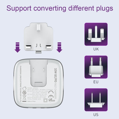 LDNIO A3513Q 32W QC3.0 3 USB Ports Phone Adapter EU Plug with Type-C Cable - USB Charger by LDNIO | Online Shopping UK | buy2fix