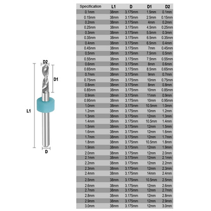 10 In 1 PCB Tungsten Steel Drill Bits Carving Miniature Drill Bits, Size: 1.5-2.4mm - Drill & Drill Bits by buy2fix | Online Shopping UK | buy2fix