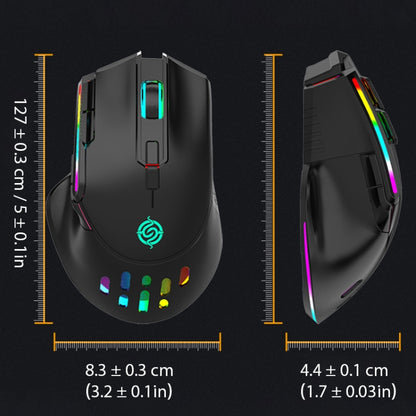 K-Snake BM520  9-button 3200DPI 2.4G RGB Wireless Dual-mode Gaming Mouse(Black) - Wireless Mice by K-Snake | Online Shopping UK | buy2fix