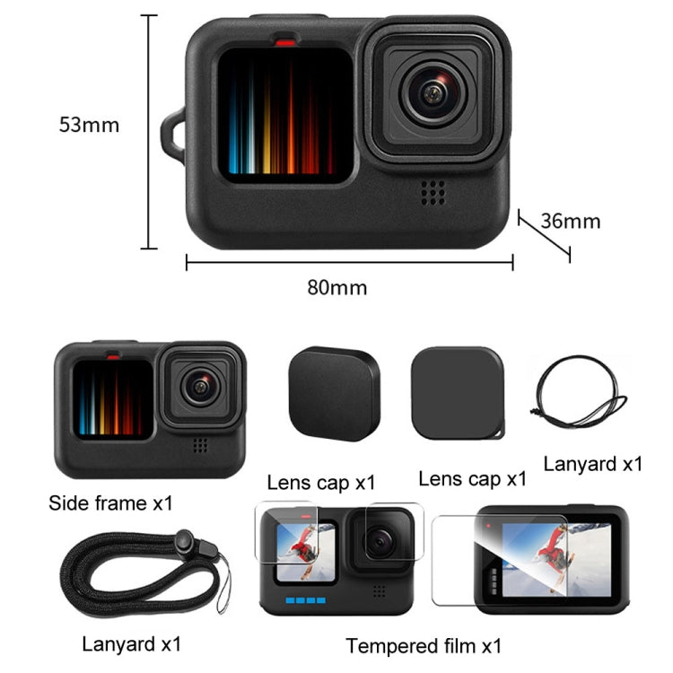 Silicone Case Protector + Tempered Film Set For GoPro HERO9 Black / HERO10 Black - DJI & GoPro Accessories by buy2fix | Online Shopping UK | buy2fix