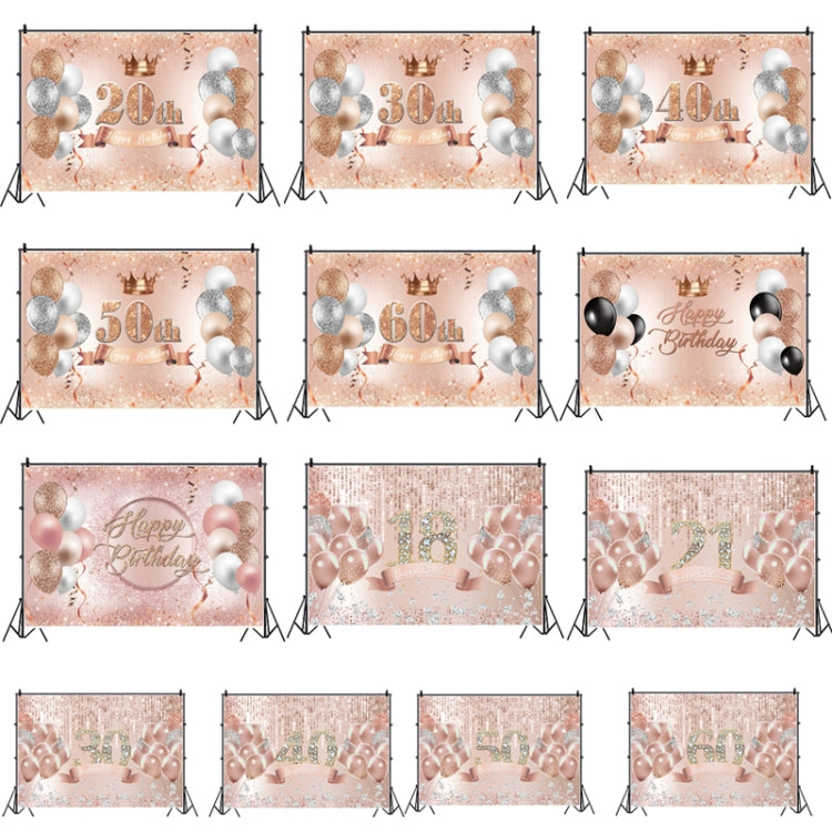 MDN12137 1.5m x 1m Rose Golden Balloon Birthday Party Background Cloth Photography Photo Pictorial Cloth - Camera Accessories by buy2fix | Online Shopping UK | buy2fix