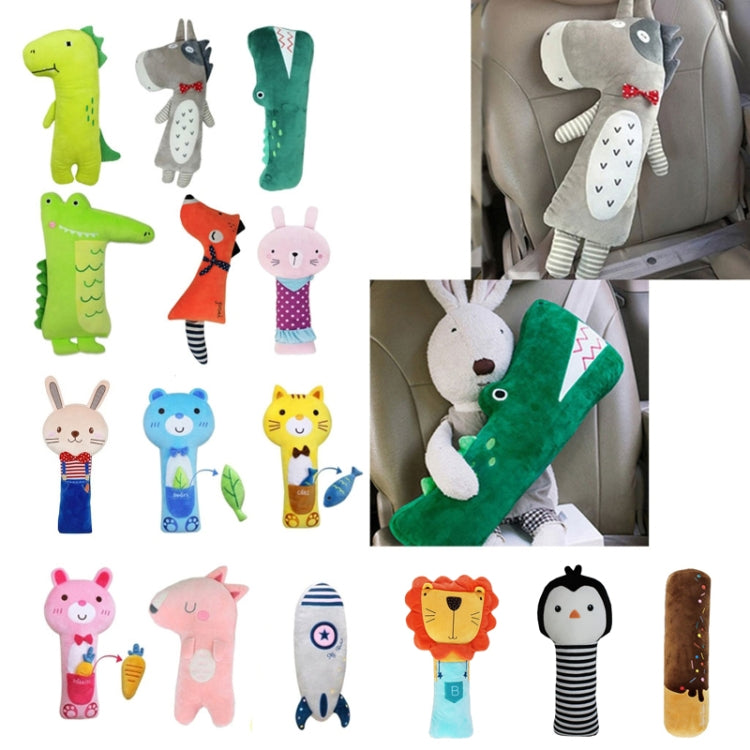50cm Children Car Belt Cartoon Shoulder Protector Pillow(Bear) - In Car by buy2fix | Online Shopping UK | buy2fix