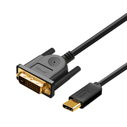 QGeeM QG-UA18 1920x1080P USB-C/Type-C To DVI Video Cable, Length: 1.8m -  by QGeeM | Online Shopping UK | buy2fix