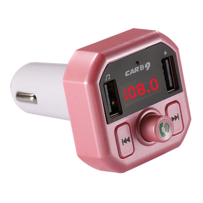 B9 Smart Digital Display Dual USB Bluetooth Car Charger with Hands-free Call Function(Pink) - Car Charger by buy2fix | Online Shopping UK | buy2fix