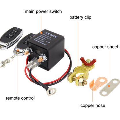 YQTANEN Car Battery Leakage Protection Remote Control Power Off Relay, Voltage: 24V 200A - In Car by buy2fix | Online Shopping UK | buy2fix