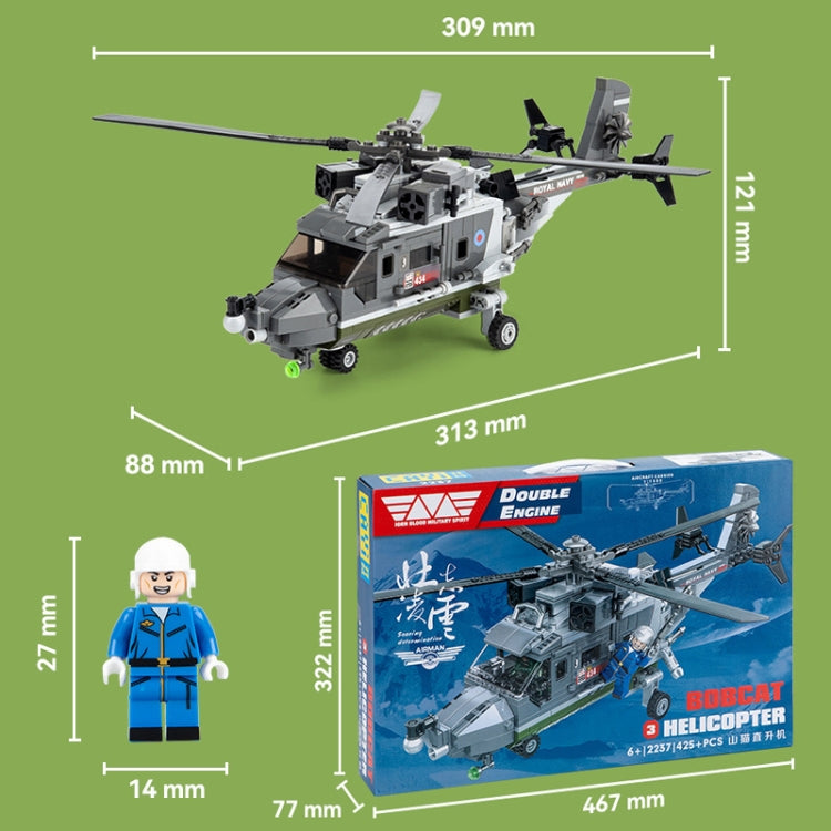 2237 CAYI Helicopter Model Building Blocks Small Particle Puzzle Building Blocks Toys - Building Blocks by CAYI | Online Shopping UK | buy2fix