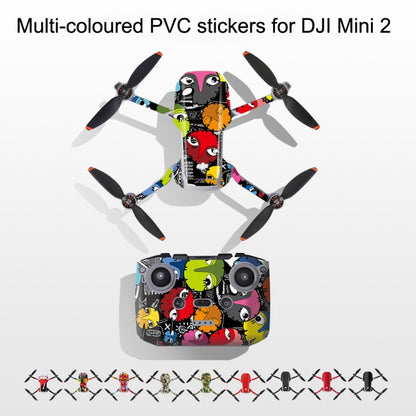Sunnylife MM2-TZ452 For DJI Mini 2 Waterproof PVC Drone Body + Arm + Remote Control Decorative Protective Stickers Set(Carbon Pattern Black) - DJI & GoPro Accessories by Sunnylife | Online Shopping UK | buy2fix