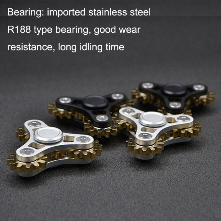 Four Gear Silver Linkage Fidget Spinner Decompression Toy - Spinning Toys by buy2fix | Online Shopping UK | buy2fix
