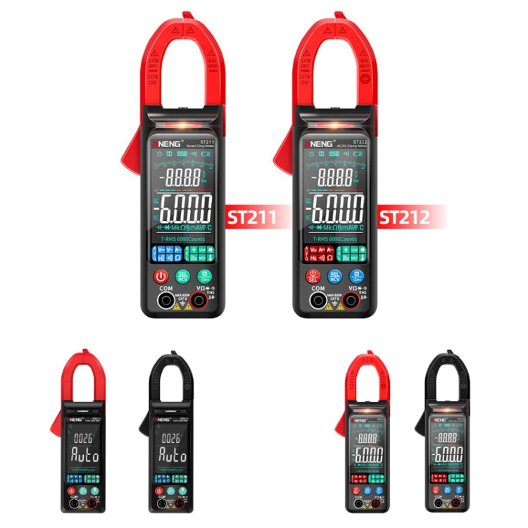 ANENG Large Screen Multi-Function Clamp Fully Automatic Smart Multimeter, Specification: ST211 Black - Consumer Electronics by ANENG | Online Shopping UK | buy2fix