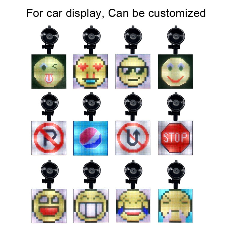 P4-32x32 RGB Full Color Emoji Picture LED Car Display Wireless Transmission Wifi Custom - In Car by buy2fix | Online Shopping UK | buy2fix