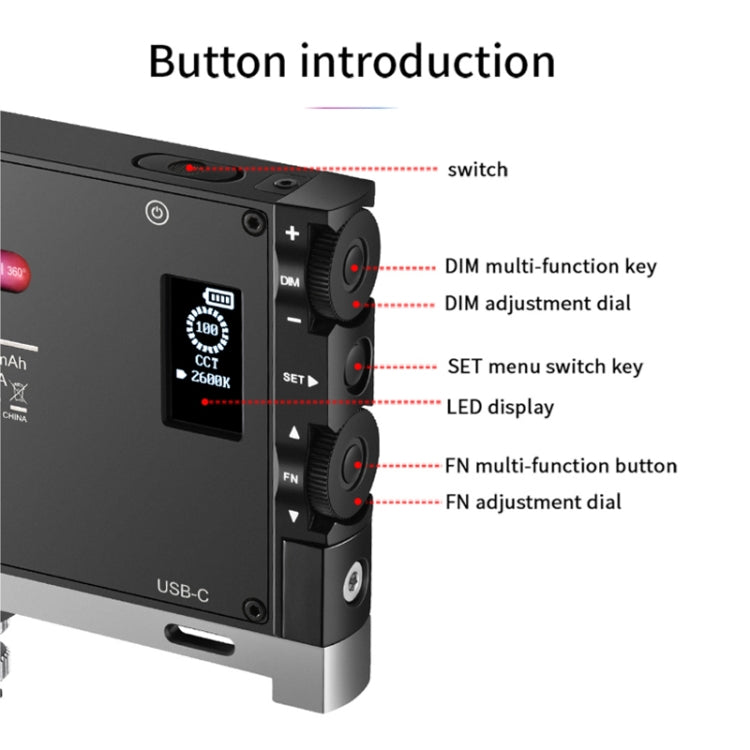 ALTSON Portable Handheld RGB Fill Light Studio Shooting Live LED Light(R8) -  by ALTSON | Online Shopping UK | buy2fix