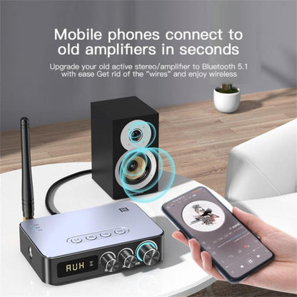 M9 Pro 5.1 Bluetooth Receiver Launcher FM Radio 4 In 1 NFC Audio Adapter - Audio Receiver Transmitter by buy2fix | Online Shopping UK | buy2fix