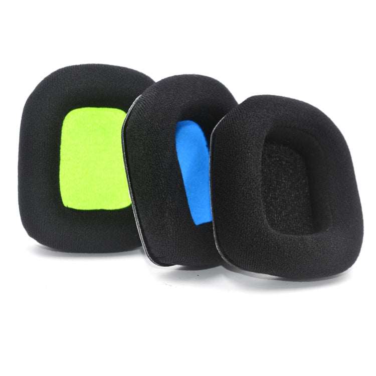 For Logitech Astro A20 2pcs Fleece Memory Foam Headphone Covers Earmuffs(Full Black) - Apple Accessories by buy2fix | Online Shopping UK | buy2fix