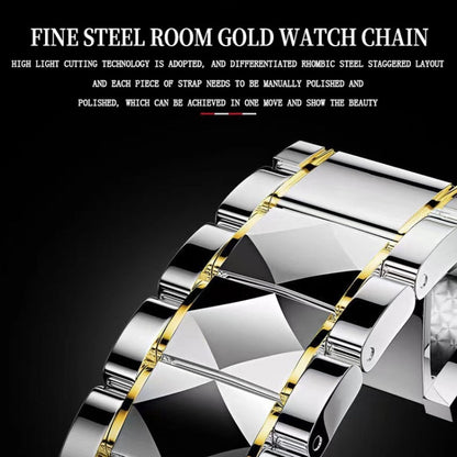 BINBOND B5552 Luminous Multifunctional Business Calendar Quartz Watch(Inter-gold-Gold) - Metal Strap Watches by BINBOND | Online Shopping UK | buy2fix