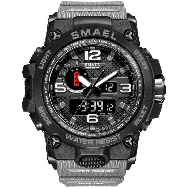 SMAEL 1545D Chronograph Calendar Alarm Clock Night Light Waterproof Watch Outdoor Men Watch(Grey) - Sport Watches by SMAEL | Online Shopping UK | buy2fix