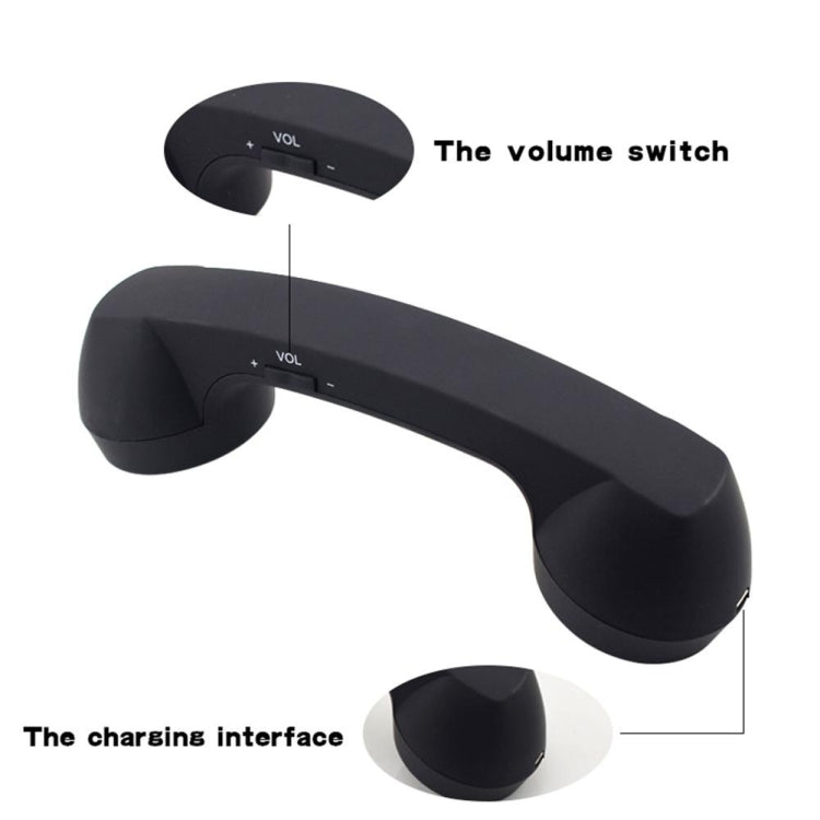 Bluetooth Wireless Connection Retro Microphone External Mobile Phone Handset(Black) - Bluetooth Earphone by buy2fix | Online Shopping UK | buy2fix