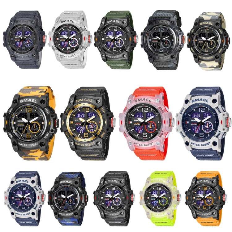 SMAEL 8007 Outdoor Sports Waterproof Dual Display Electronic Quartz Watch(Blue) - Sport Watches by SMAEL | Online Shopping UK | buy2fix