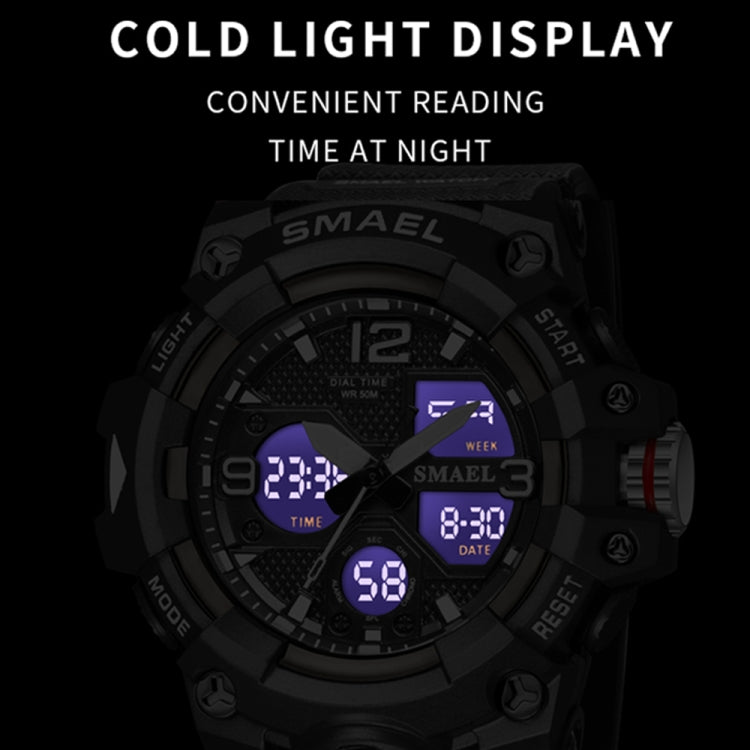 SMAEL 8008 Outdoor Sports Multifunctional Waterproof Luminous Men Watch(Fluorescent Green) - LED Digital Watches by SMAEL | Online Shopping UK | buy2fix