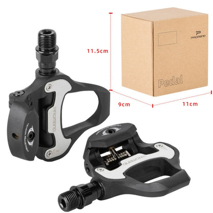 PROMEND PD-R95P 1pair Pedalway Road Bicycle Self-lock With Lock Film Nylon Lock Light Amount Foot Pedal(Black) - Pedals by PROMEND | Online Shopping UK | buy2fix