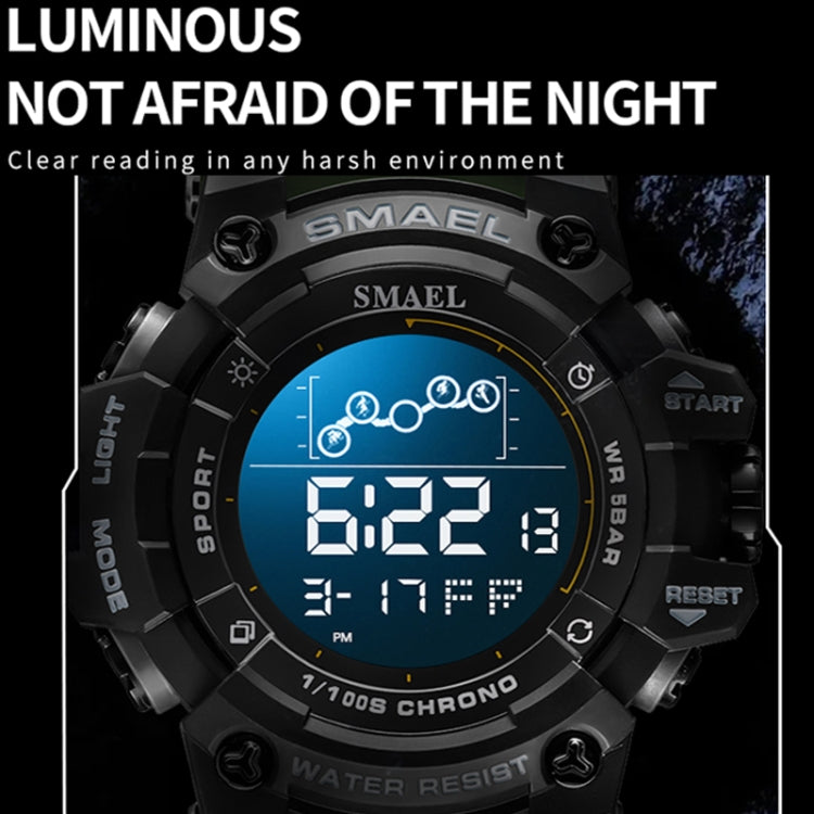 SMAEL 8082 Outdoor Waterproof Sports Multifunctional Luminous Timing Electronic Watch(Gold) - Sport Watches by SMAEL | Online Shopping UK | buy2fix