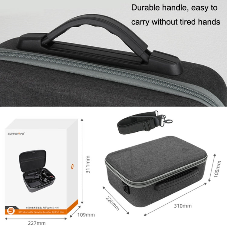 For DJI RS 3 Mini Sunnylife RO-B555 Storage Bag Handheld Stabilizer Suitcase Protective Bag(Black) -  by Sunnylife | Online Shopping UK | buy2fix