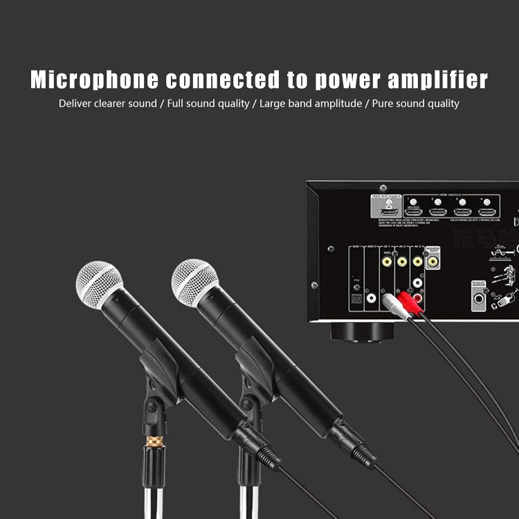 2RCA To 2XLR Speaker Canon Cable Audio Balance Cable, Size: 0.5m(Dual Lotus To Dual Canon Male) - Microphone Audio Cable & Connector by buy2fix | Online Shopping UK | buy2fix