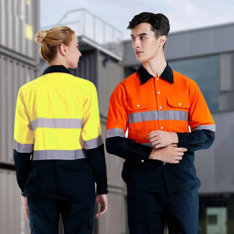 Pure Cotton Long-sleeved Reflective Clothes Overalls Work Clothes, Size: L(Single Reflector Pants) - Workplace Safety Supplies by buy2fix | Online Shopping UK | buy2fix