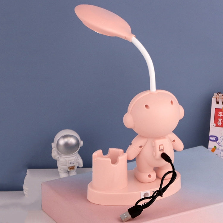 T509 Astronaut Pen Holder Desk Lamp with Pencil Sharpener Function(Pink) -  by buy2fix | Online Shopping UK | buy2fix