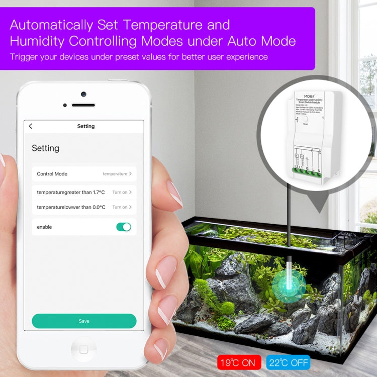 Temperature and Humidity Probe Tuya Dual-way Temperature and Humidity Switch Timer Smart Switch - Consumer Electronics by buy2fix | Online Shopping UK | buy2fix